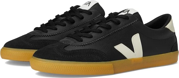 VEJA Volley Men's Shoes Black Pierre : EU 47 (US Men's 12.5) M, Leather/Rubber