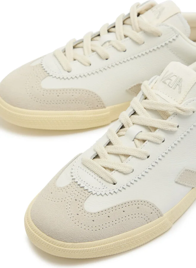 Veja Volley Panelled Grained Leather Sneakers - Image 3
