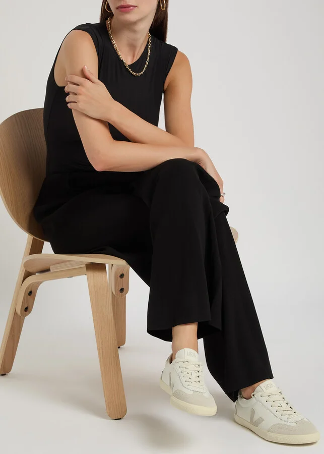 Veja Volley Panelled Grained Leather Sneakers - Image 5