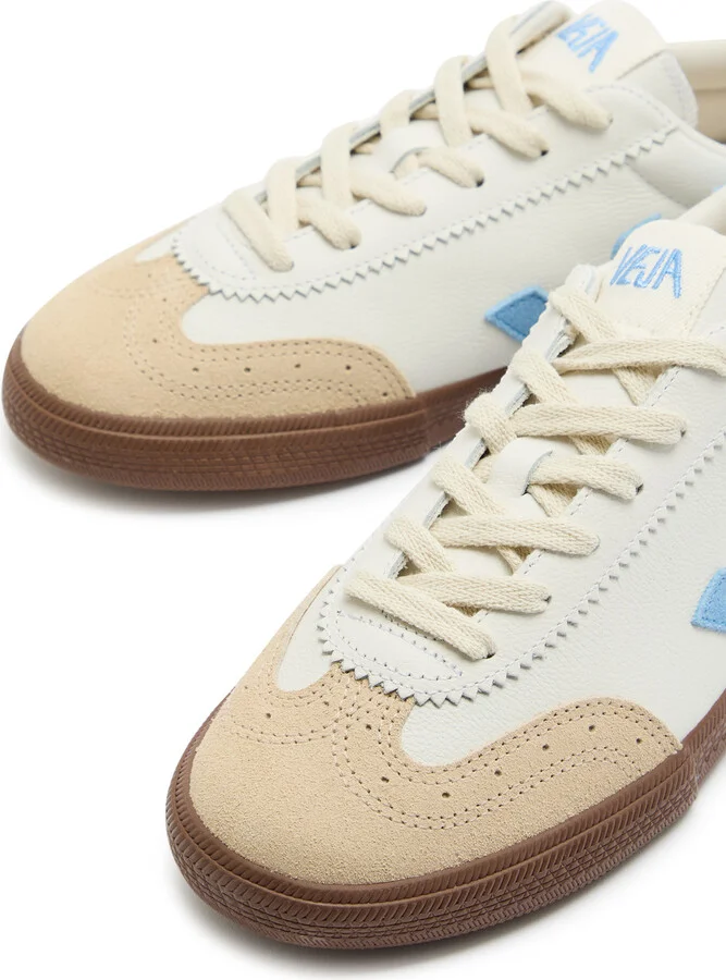 Veja Volley Panelled Grained Leather Sneakers - Image 3
