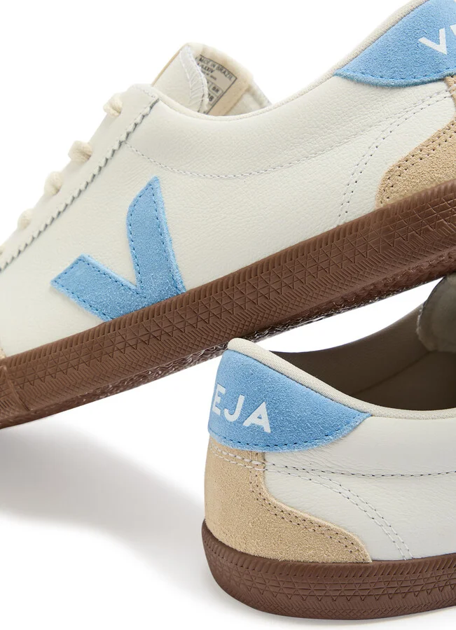 Veja Volley Panelled Grained Leather Sneakers - Image 4