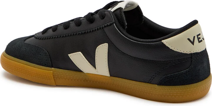 Veja Volley Panelled Grained Leather Sneakers - Image 2