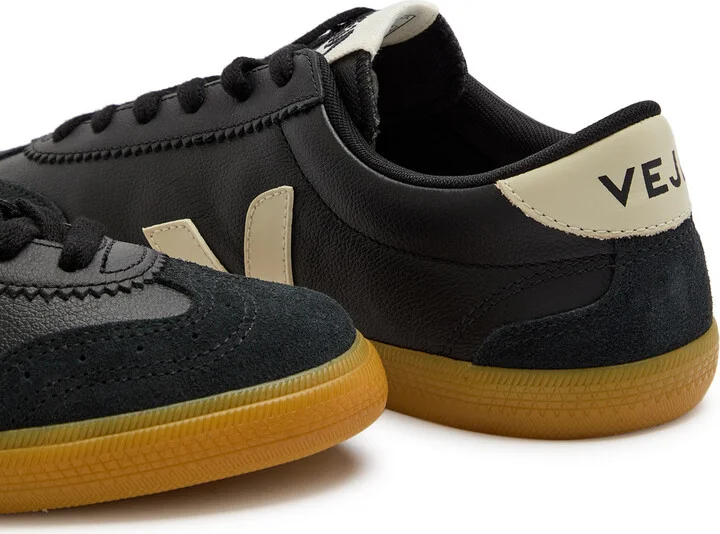 Veja Volley Panelled Grained Leather Sneakers - Image 4