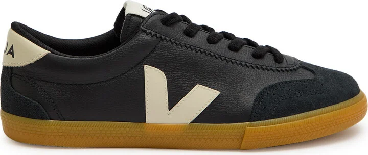Veja Volley Panelled Grained Leather Sneakers