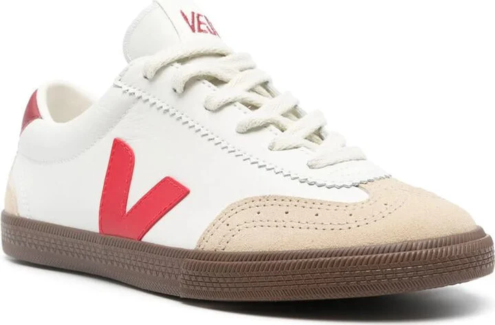 Veja Volley Panelled Leather Sneakers - Image 2
