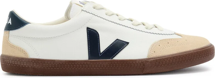 Veja Volley Panelled Leather Sneakers