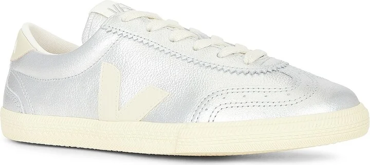Veja Volley Sneaker in Metallic Silver - Image 2