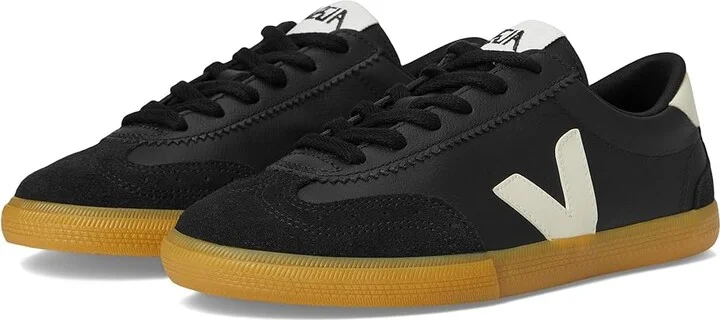 VEJA Volley Women's Shoes Black Pierre : EU 35 (US Women's 4) M, Leather/Suede/Textile
