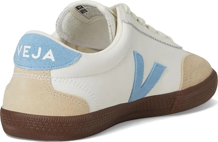 VEJA Volley Women's Shoes White Aqua Bark : EU 41 (US Women's 10) M, Leather/Suede/Textile - Image 4