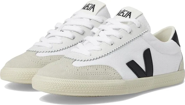 VEJA Volley Women's Shoes White/Black : EU 36 (US Women's 5) M, Leather/Suede/Textile