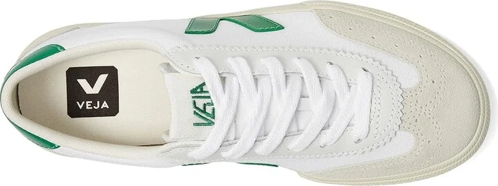 VEJA Volley Women's Shoes White/Emeraude : EU 38 (US Women's 7) M, Leather/Suede/Textile - Image 2