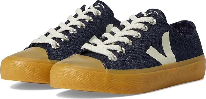 VEJA Wata II Low Women's Shoes Blue Pierre Natural : EU 42.5 (US Women's 11.5) M, Canvas
