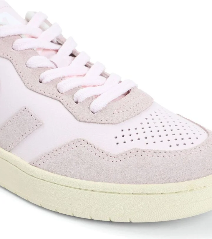 Veja White And Pink Leather Sneakers - Image 2