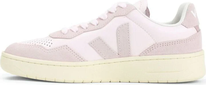 Veja White And Pink Leather Sneakers - Image 4