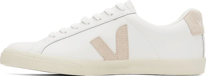 VEJA White & Beige Esplar Logo Sneakers - Image 3