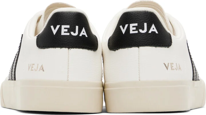 VEJA White & Black Campo ChromeFree Leather Sneakers - Image 2