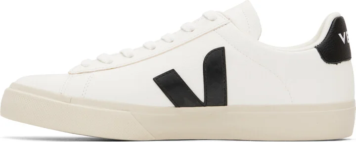 VEJA White & Black Campo ChromeFree Leather Sneakers - Image 3