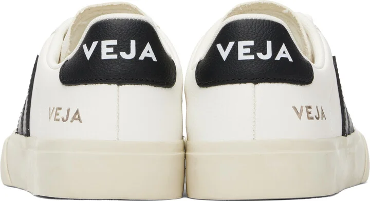 VEJA White & Black Campo Leather Sneakers - Image 2