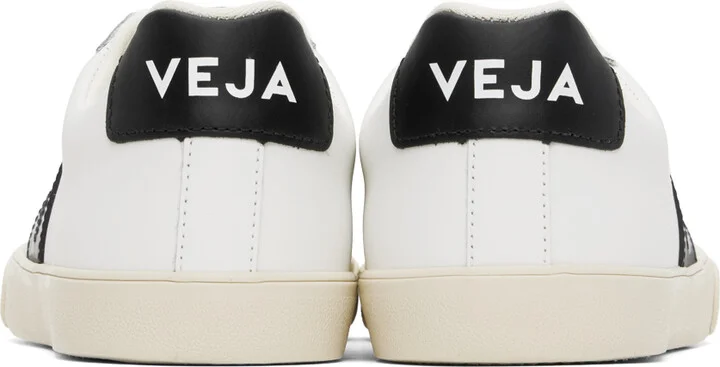 VEJA White & Black Esplar Leather Sneakers - Image 2
