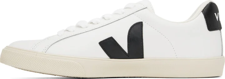 VEJA White & Black Esplar Leather Sneakers - Image 3
