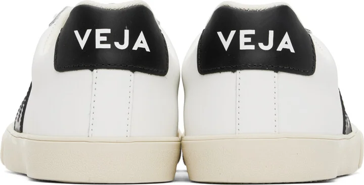 VEJA White & Black Esplar Leather Sneakers - Image 2
