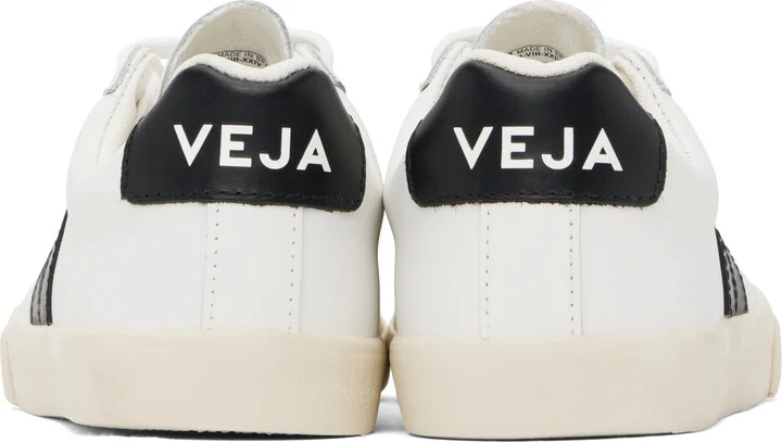 VEJA White & Black Esplar Leather Sneakers - Image 2