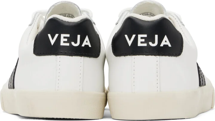 VEJA White & Black Esplar Leather Sneakers - Image 2