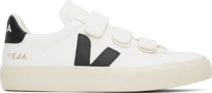 VEJA White & Black Recife ChromeFree Leather Sneakers