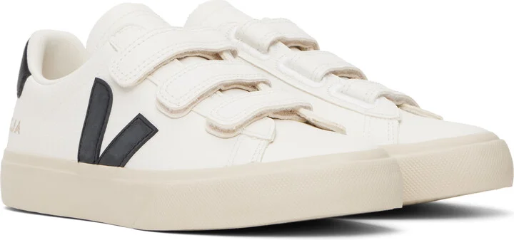 VEJA White & Black Recife Leather Sneakers - Image 4