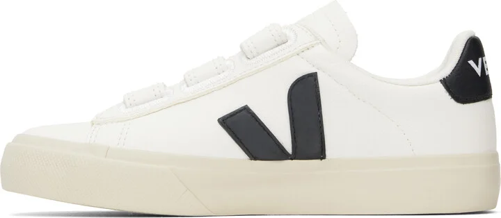 VEJA White & Black Recife Leather Sneakers - Image 3