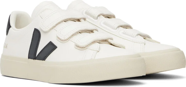 VEJA White & Black Recife Leather Sneakers - Image 4