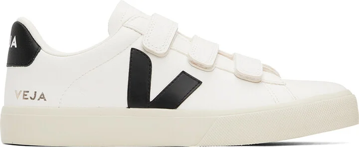 VEJA White & Black Recife Logo Chromefree Sneakers