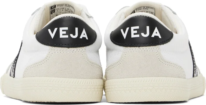 VEJA White & Black Volley Canvas Sneakers - Image 2