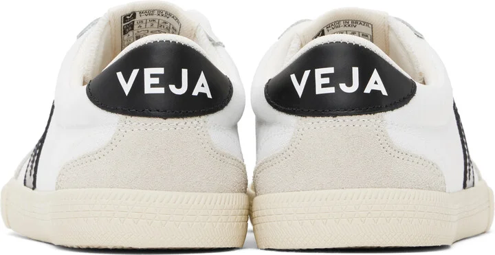 VEJA White & Black Volley Canvas Sneakers - Image 2
