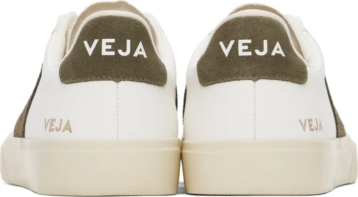 VEJA White & Brown Campo Leather Sneakers - Image 2