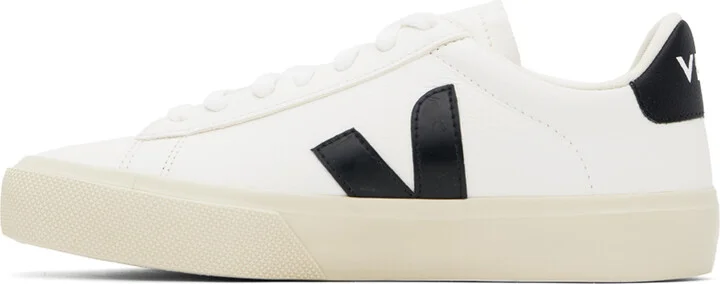 VEJA White Campo ChromeFree Leather Sneakers - Image 3