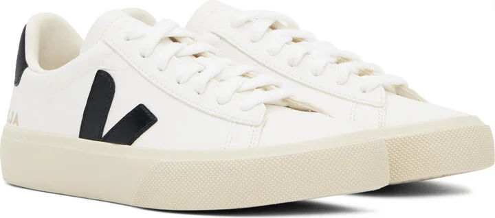 VEJA White Campo ChromeFree Leather Sneakers - Image 4