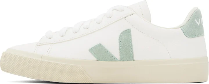 VEJA White Campo ChromeFree Leather Sneakers - Image 3