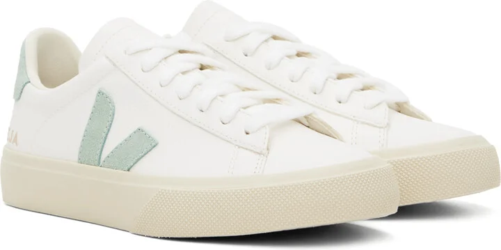 VEJA White Campo ChromeFree Leather Sneakers - Image 4