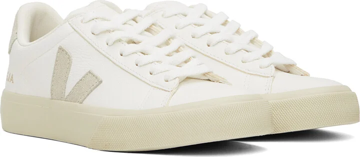VEJA White Campo ChromeFree Leather Sneakers - Image 4