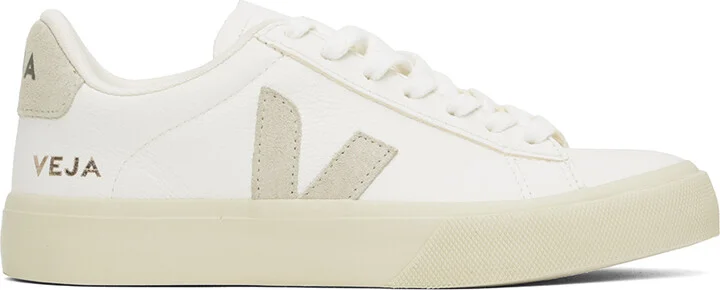 VEJA White Campo ChromeFree Leather Sneakers