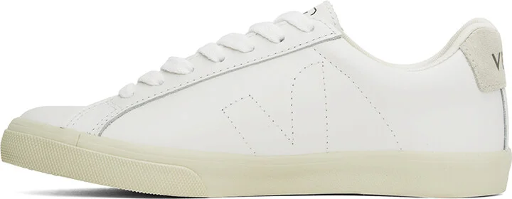 VEJA White Esplar Leather Sneakers - Image 3