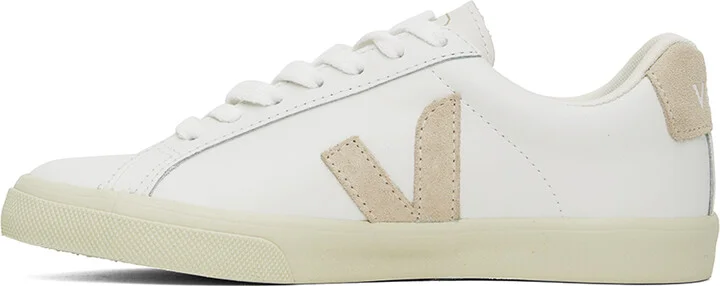 VEJA White Esplar Leather Sneakers - Image 3