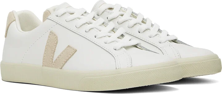 VEJA White Esplar Leather Sneakers - Image 4
