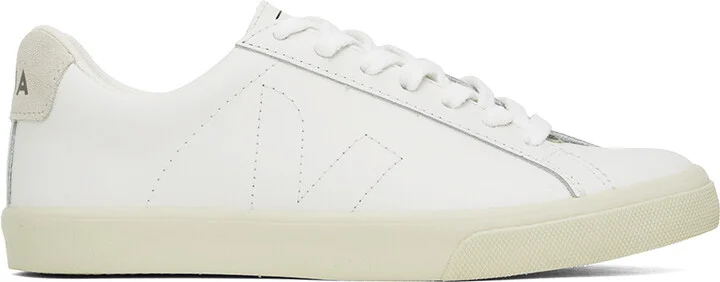 VEJA White Esplar Leather Sneakers