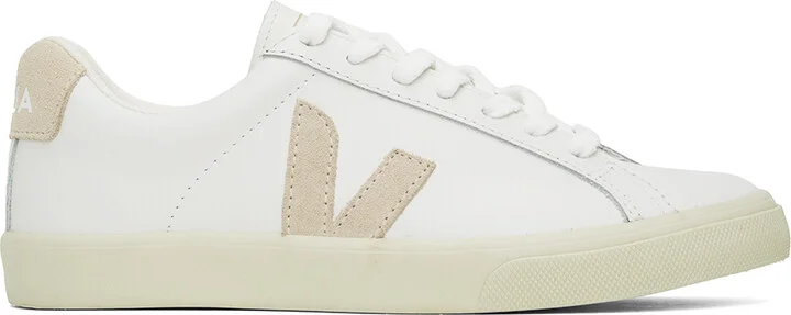 VEJA White Esplar Leather Sneakers
