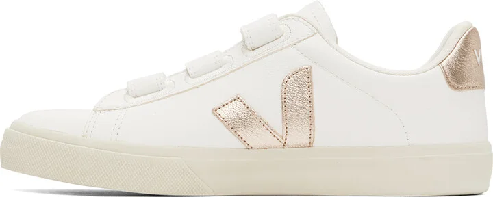 VEJA White & Gold Recife Logo Chromefree Sneakers - Image 3