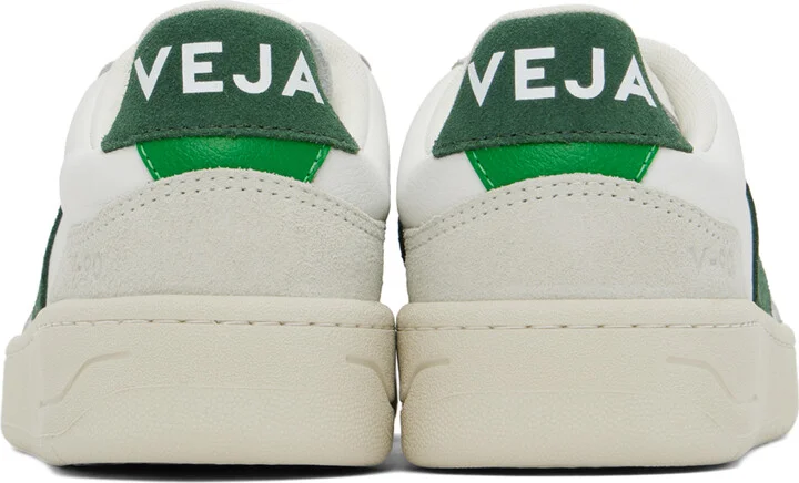 VEJA White & Green V-90 Sneakers - Image 2