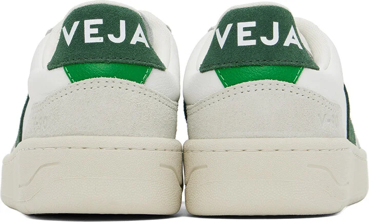 VEJA White & Green V-90 Sneakers - Image 2