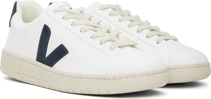 VEJA White & Navy Urca CWL Sneakers - Image 4